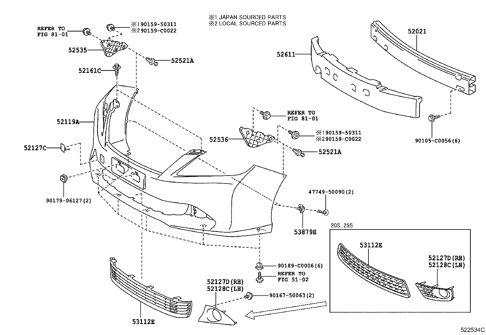  CAMRY HYBRID CHINA |  FRONT BUMPER BUMPER STAY