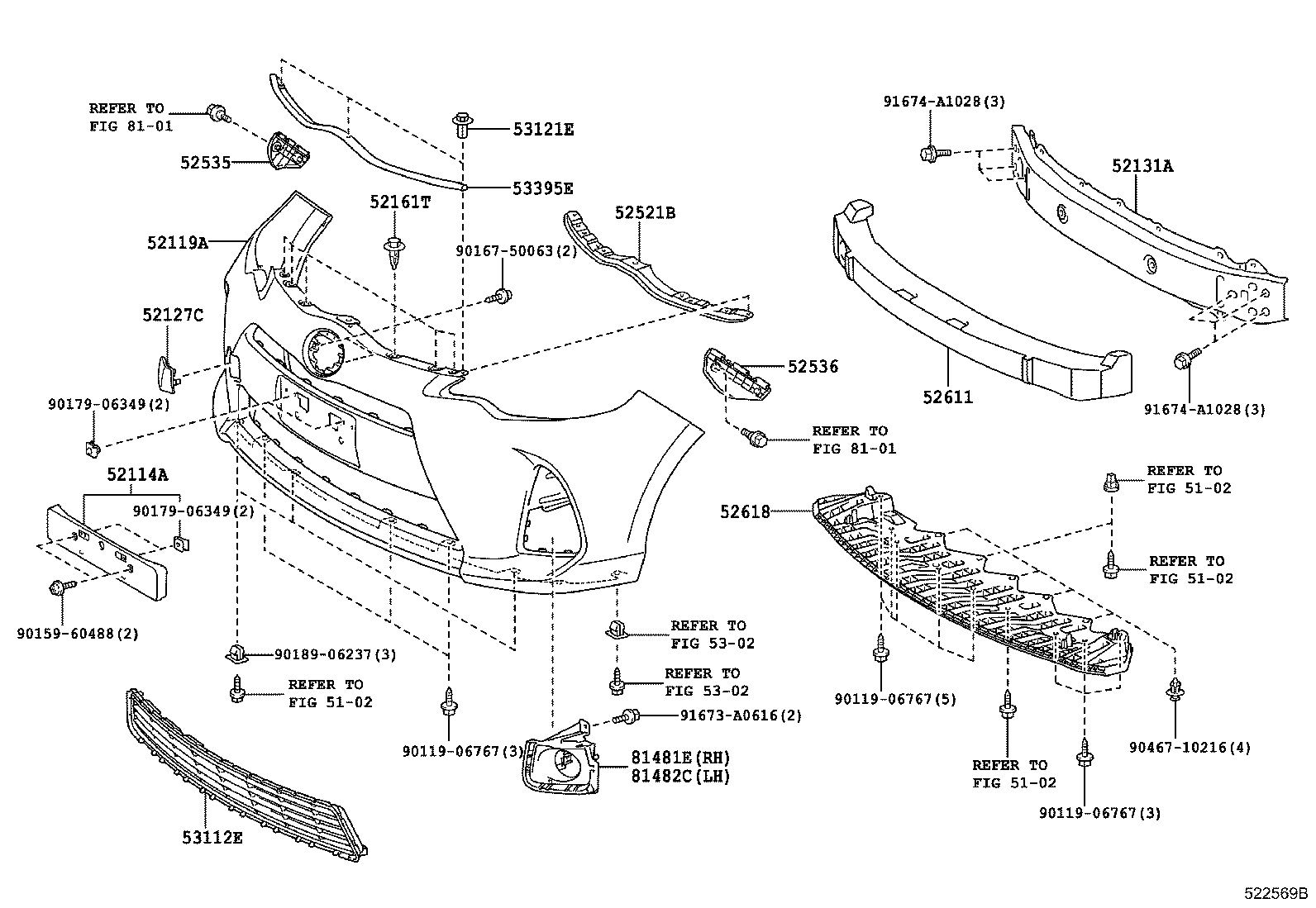  PRIUS C |  FRONT BUMPER BUMPER STAY