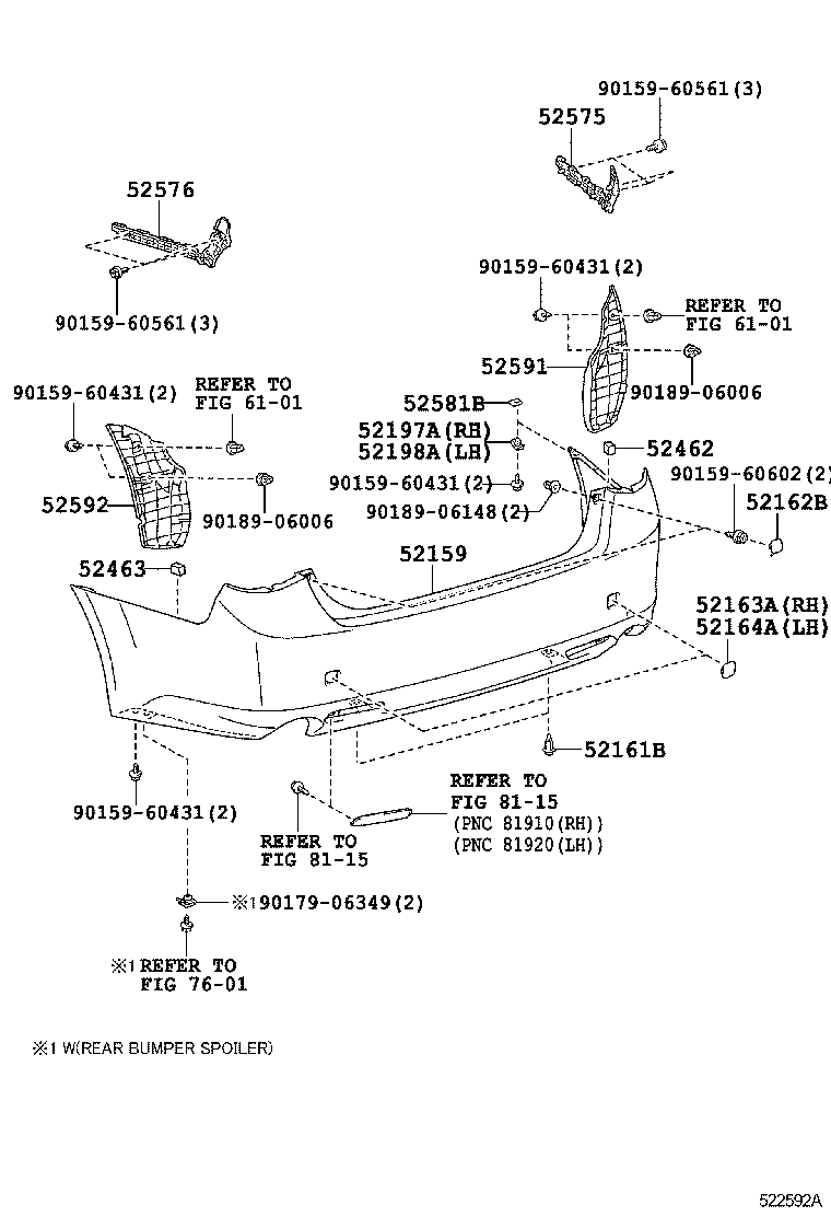  MARK X |  REAR BUMPER BUMPER STAY