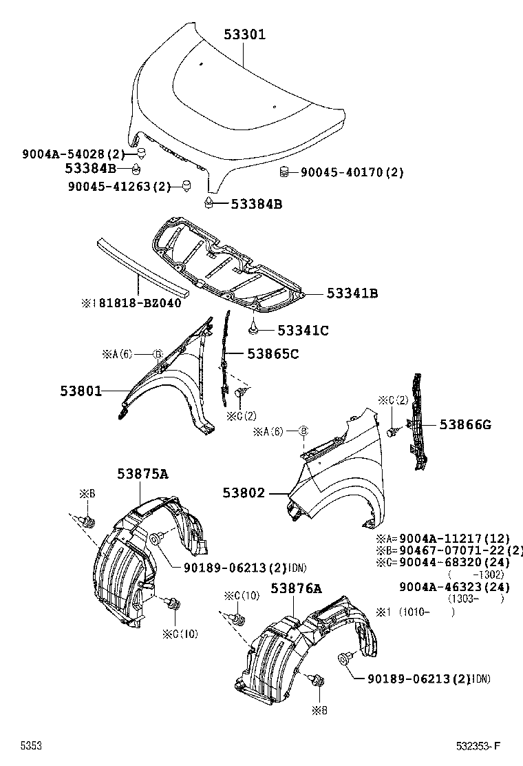  RUSH |  HOOD FRONT FENDER