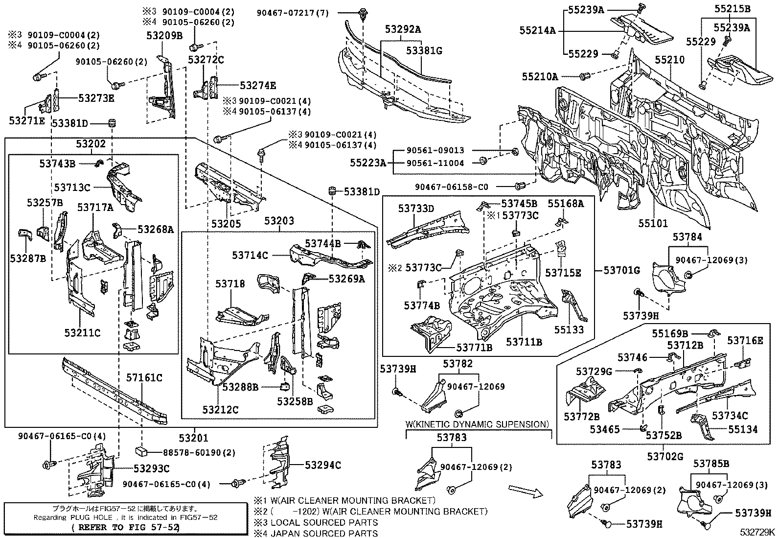  LAND CRUISER CHINA |  FRONT FENDER APRON DASH PANEL