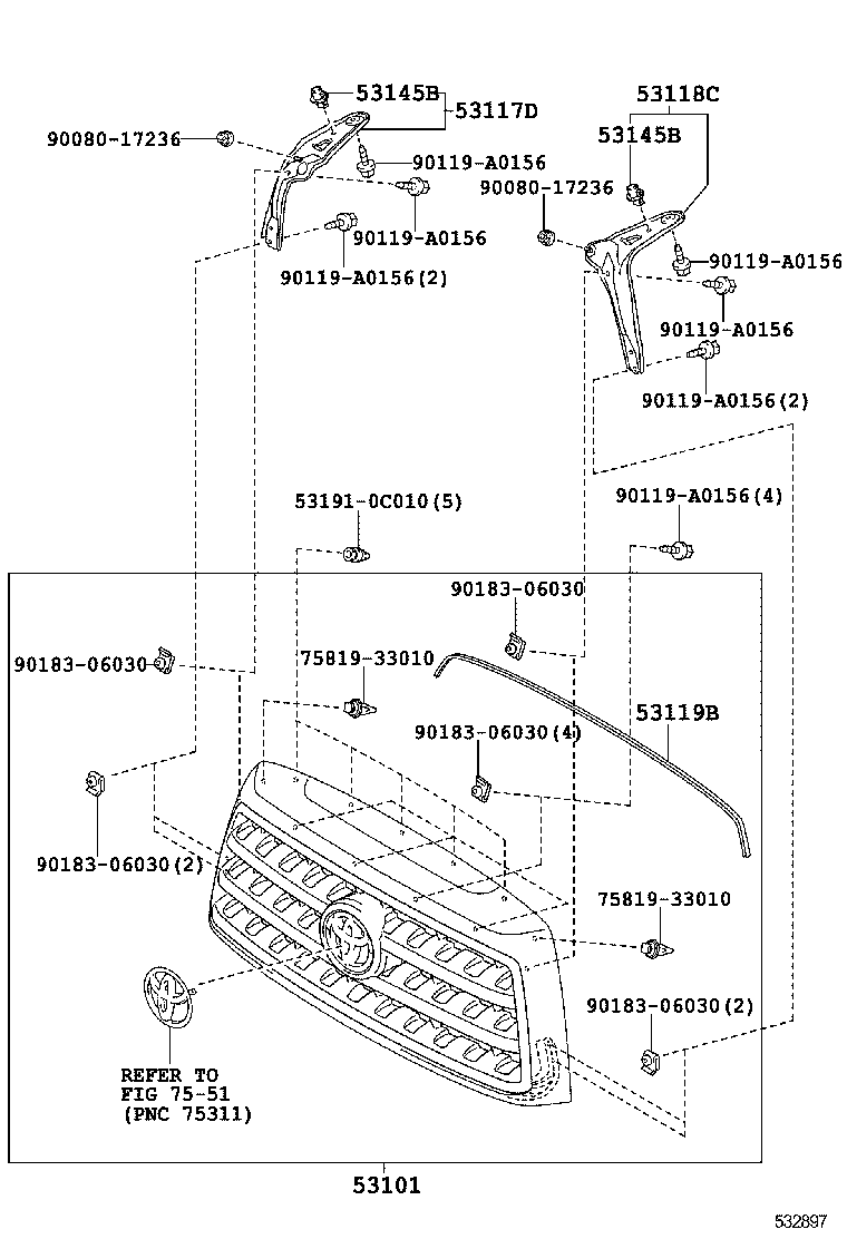  SEQUOIA |  RADIATOR GRILLE