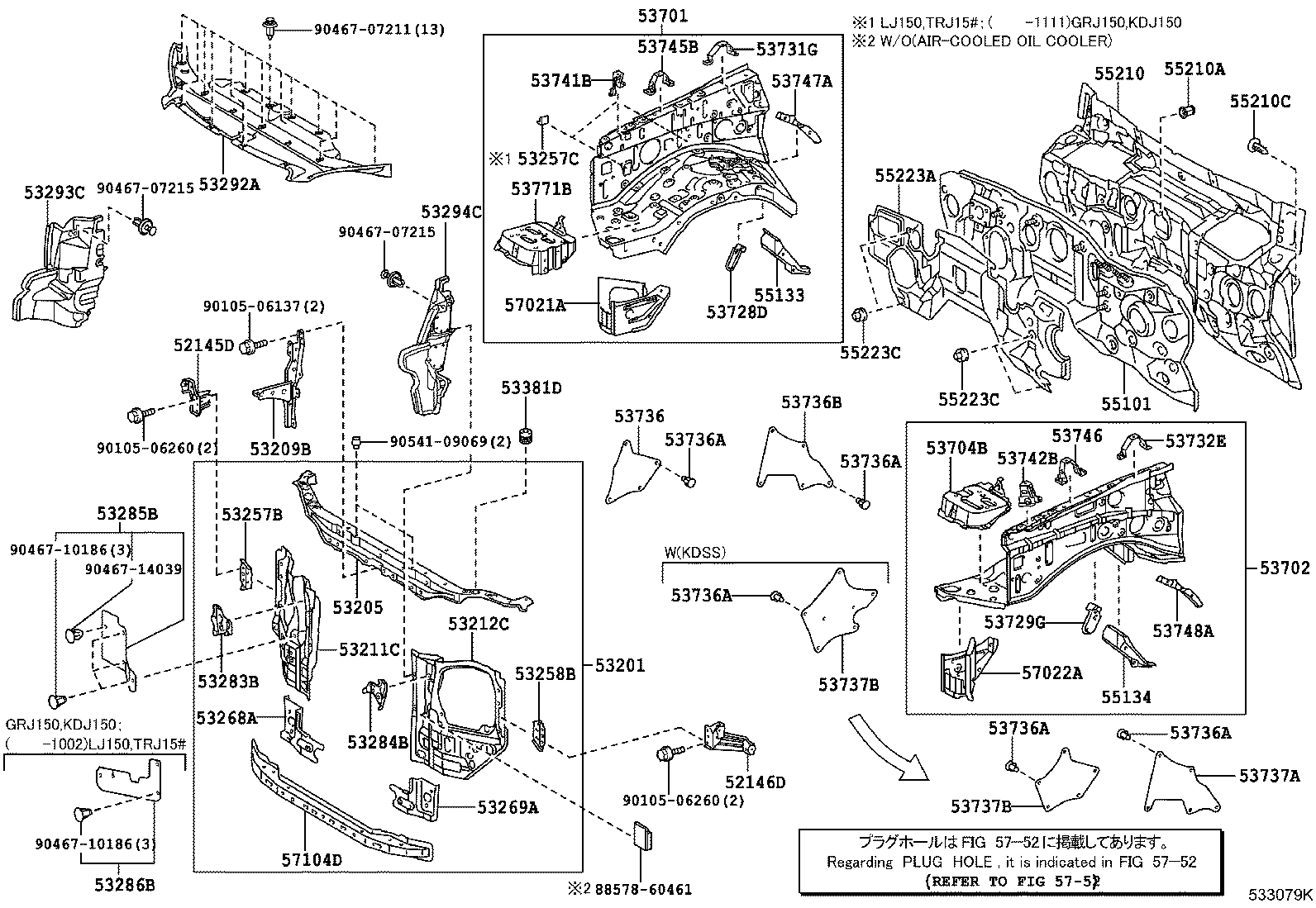 LAND CRUISER PRADO |  FRONT FENDER APRON DASH PANEL