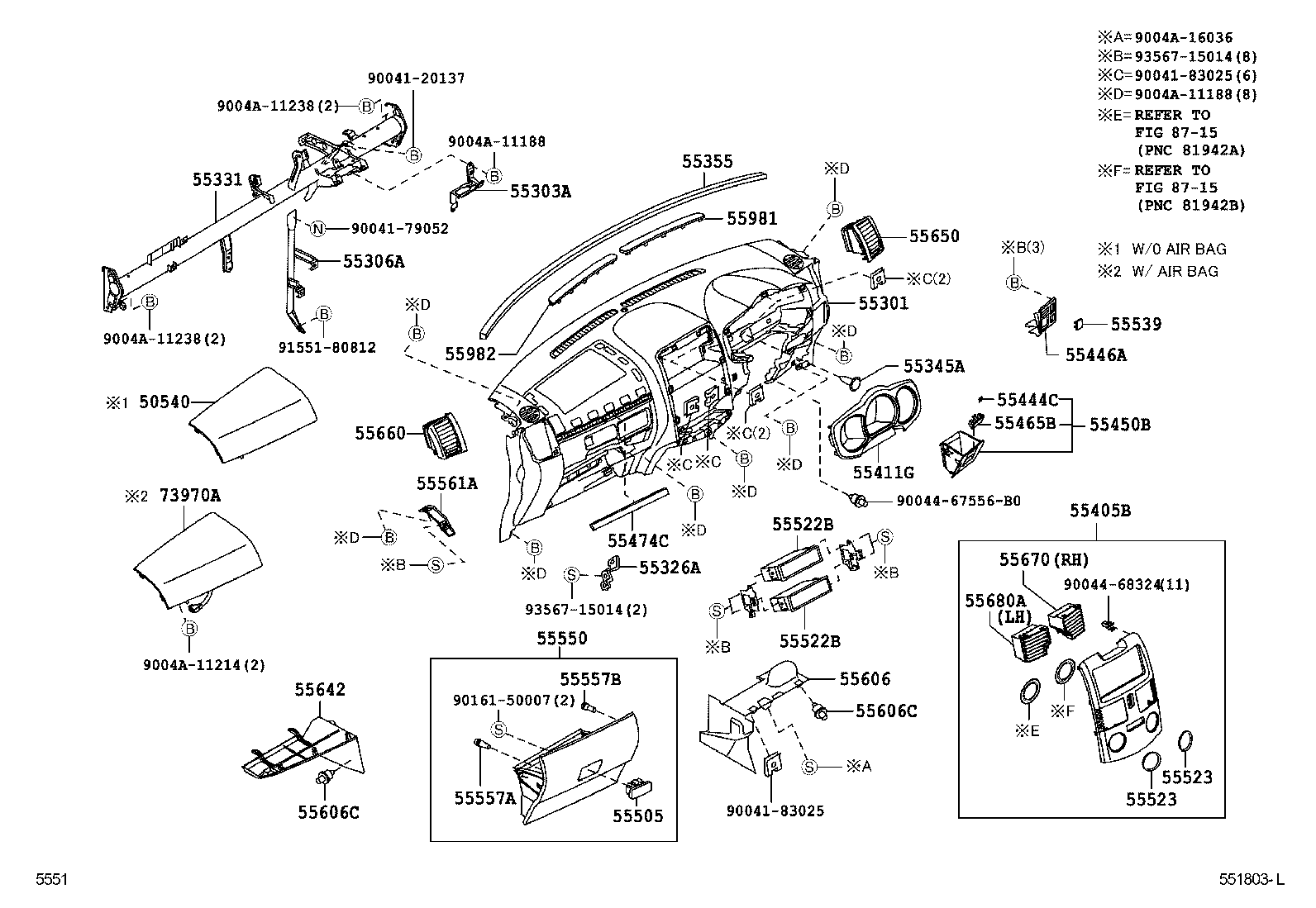  RUSH |  INSTRUMENT PANEL GLOVE COMPARTMENT