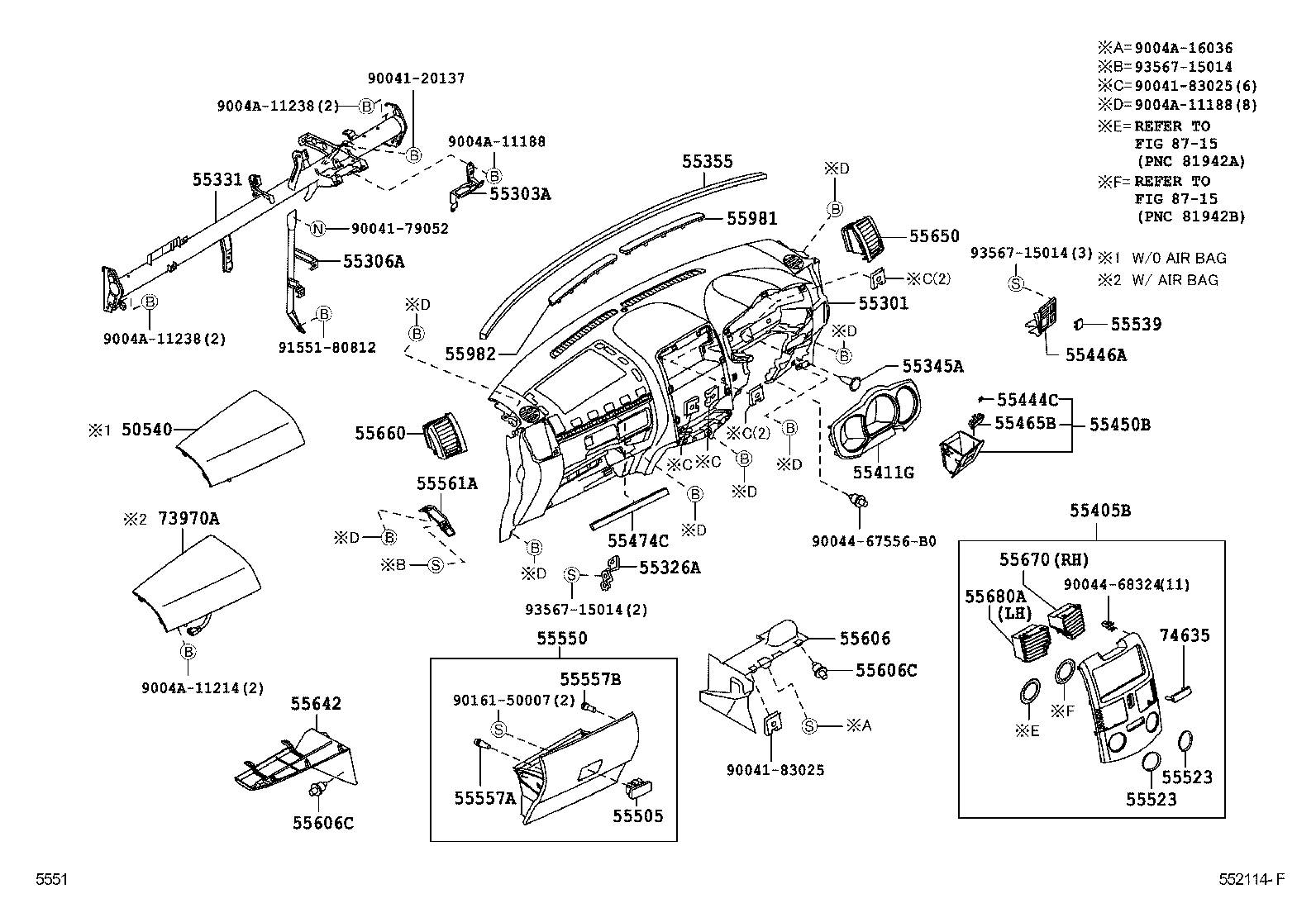  RUSH |  INSTRUMENT PANEL GLOVE COMPARTMENT