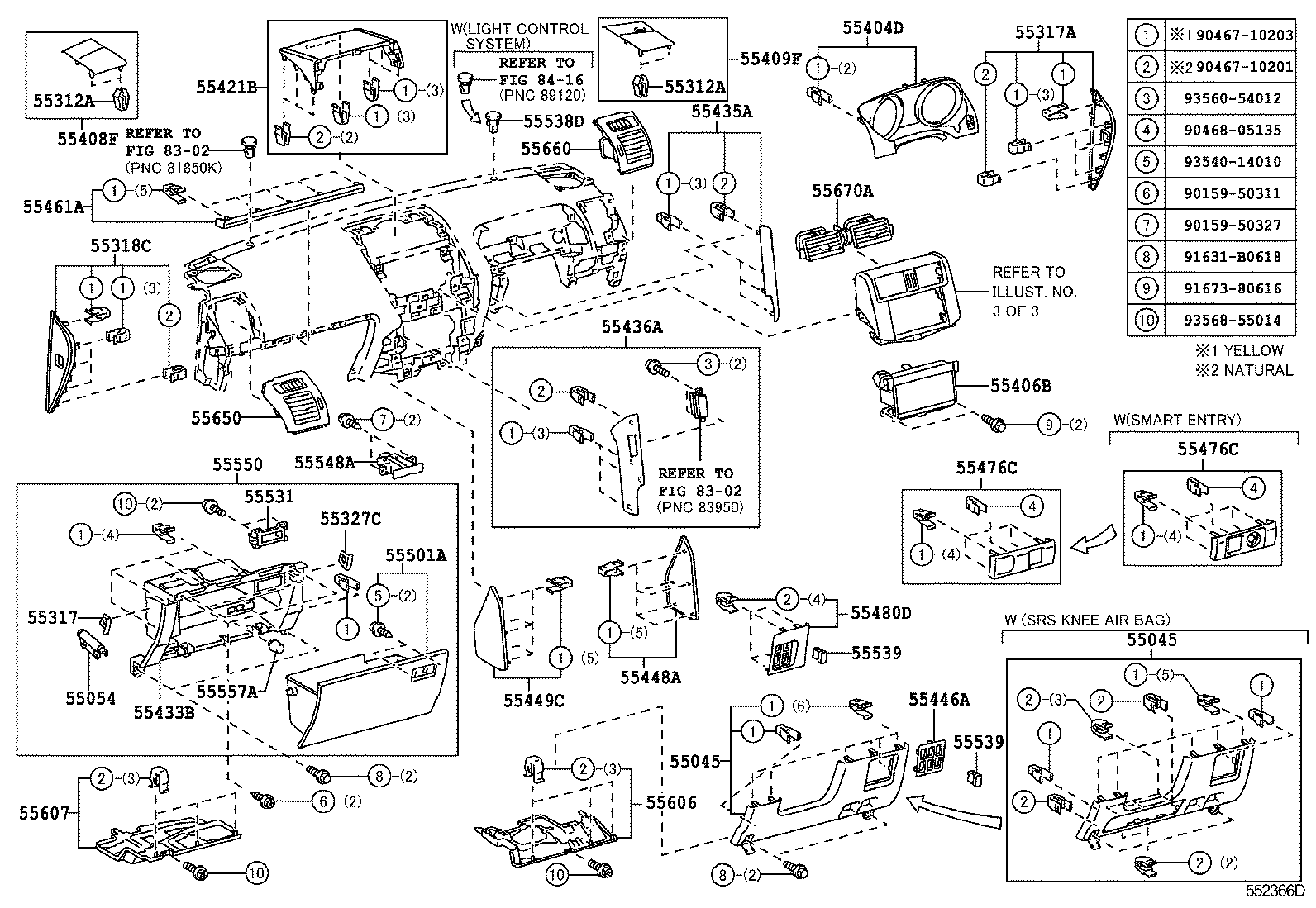  LAND CRUISER PRADO |  INSTRUMENT PANEL GLOVE COMPARTMENT