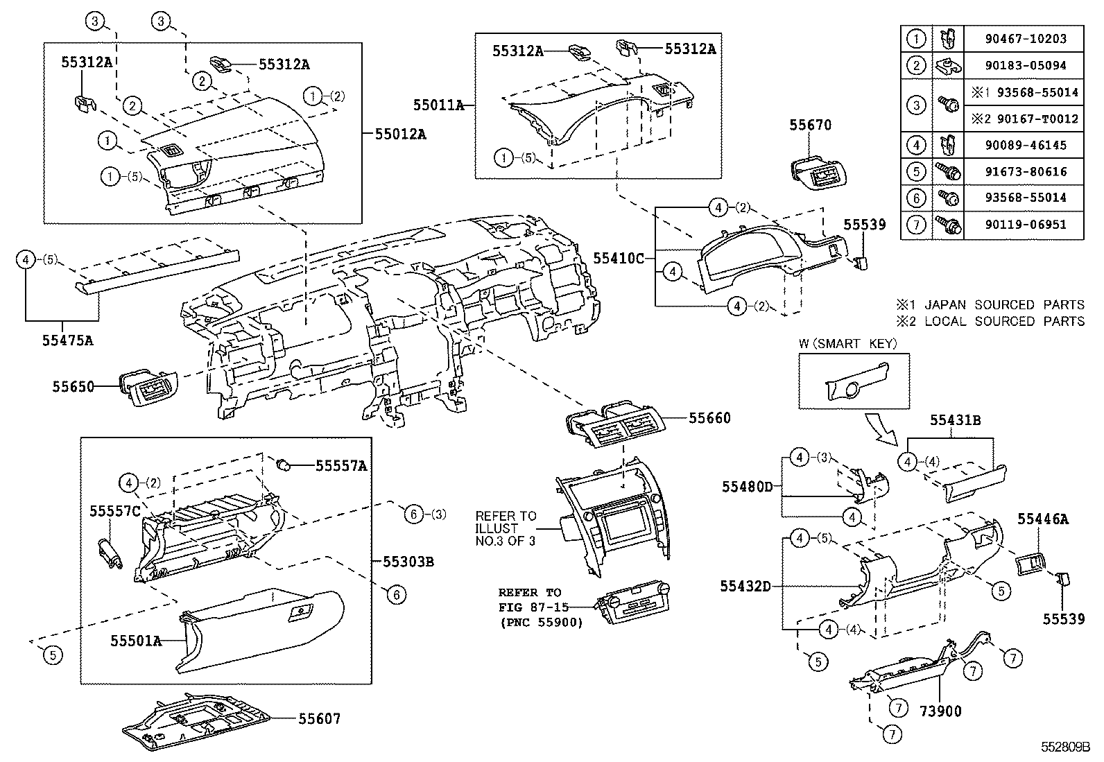  CAMRY AURION HV ARL |  INSTRUMENT PANEL GLOVE COMPARTMENT