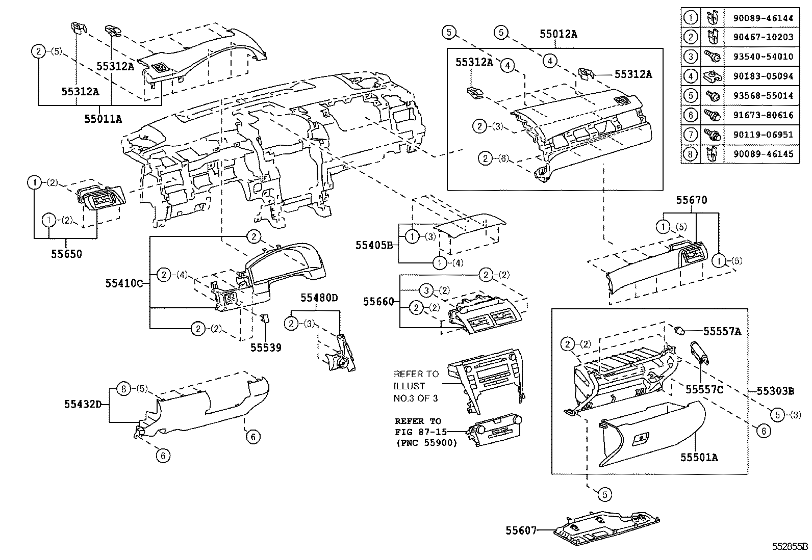  CAMRY AURION HV ARL |  INSTRUMENT PANEL GLOVE COMPARTMENT