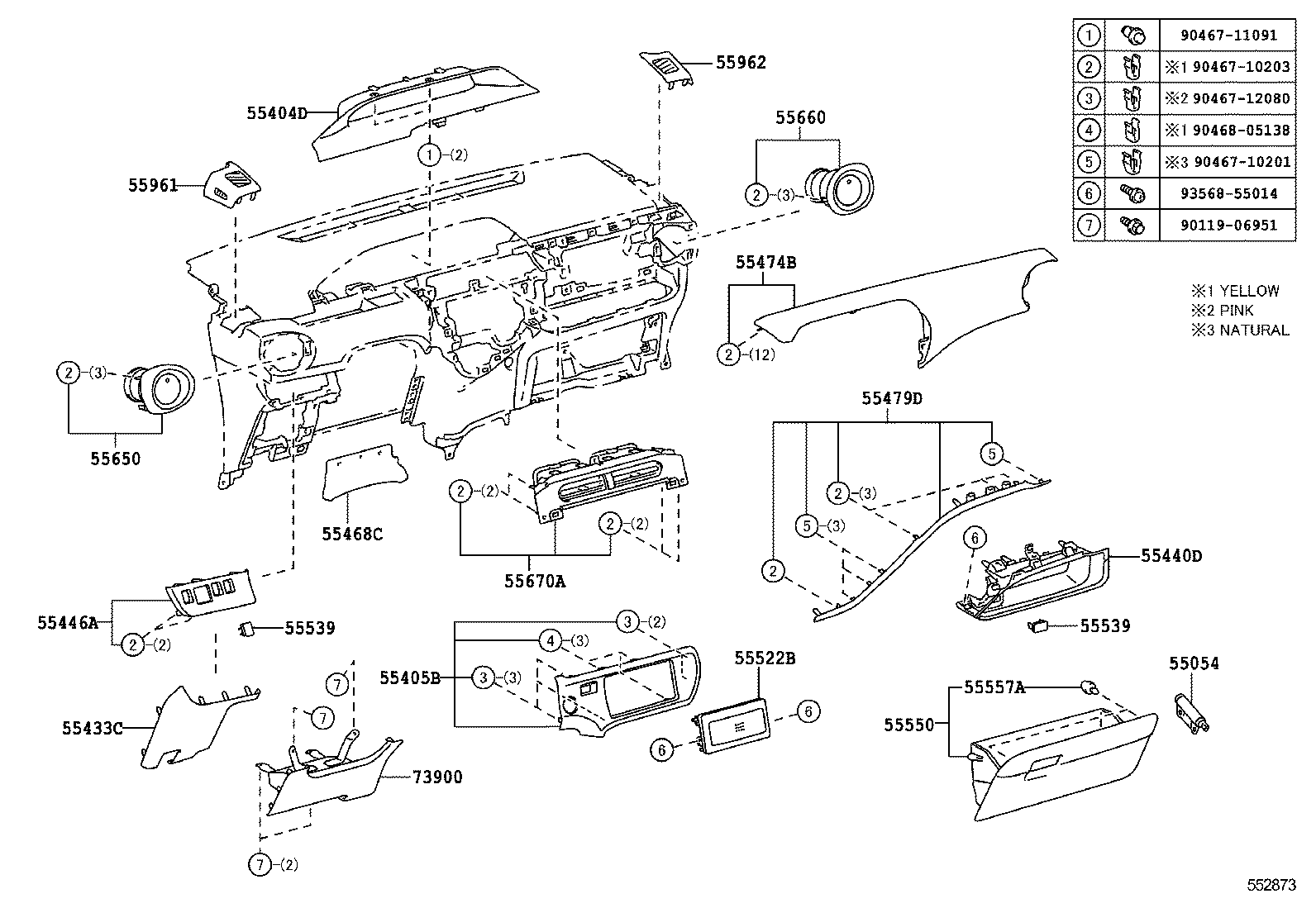  PRIUS C |  INSTRUMENT PANEL GLOVE COMPARTMENT