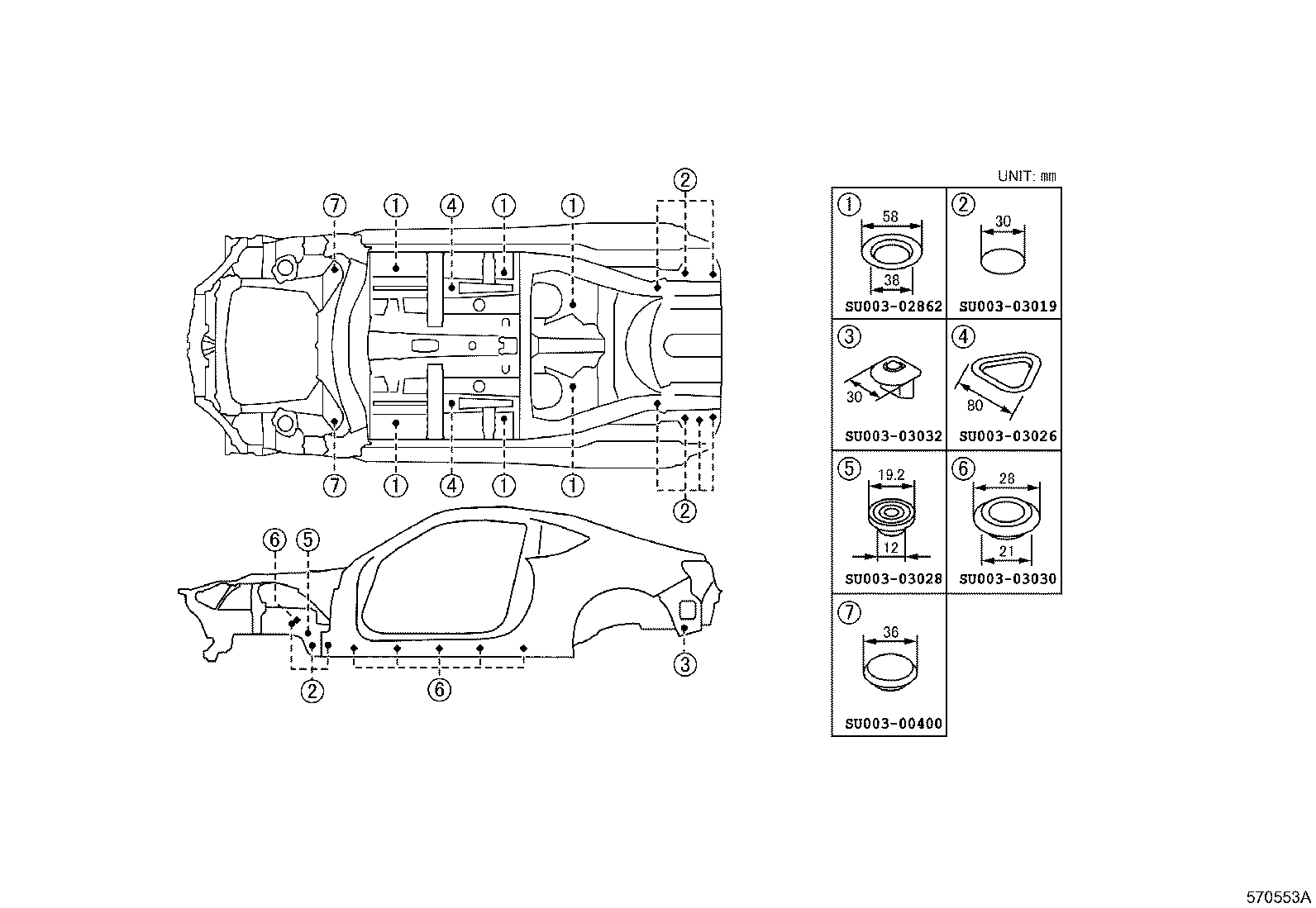  GT86 86 |  HOLE PLUG