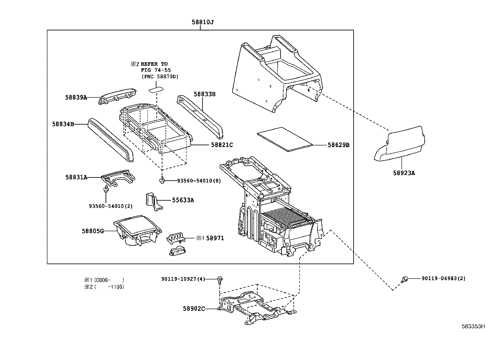 ALPHARD VELLFIRE HV |  CONSOLE BOX BRACKET