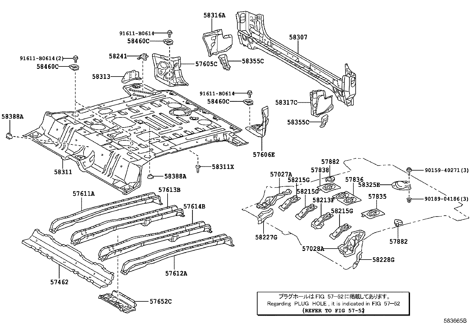  LAND CRUISER PRADO |  REAR FLOOR PANEL REAR FLOOR MEMBER