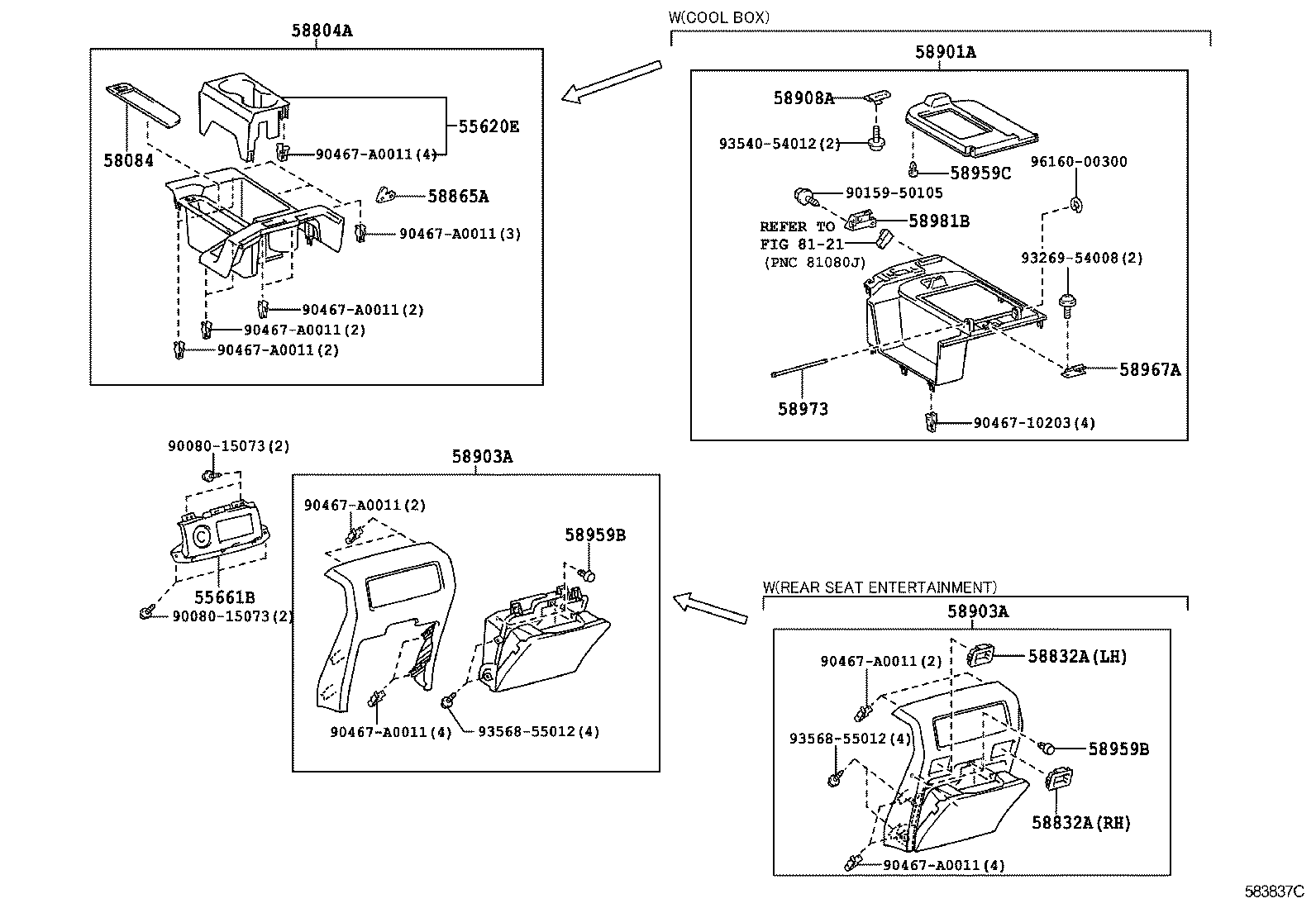  SEQUOIA |  CONSOLE BOX BRACKET