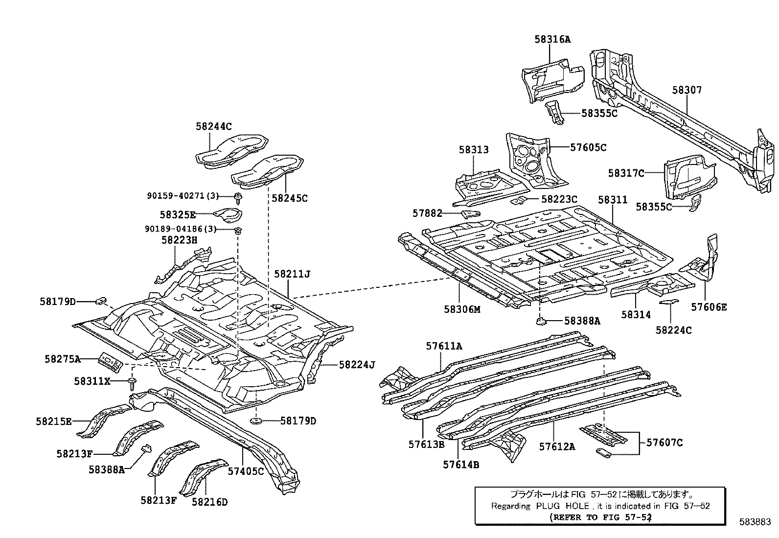  LAND CRUISER PRADO |  REAR FLOOR PANEL REAR FLOOR MEMBER