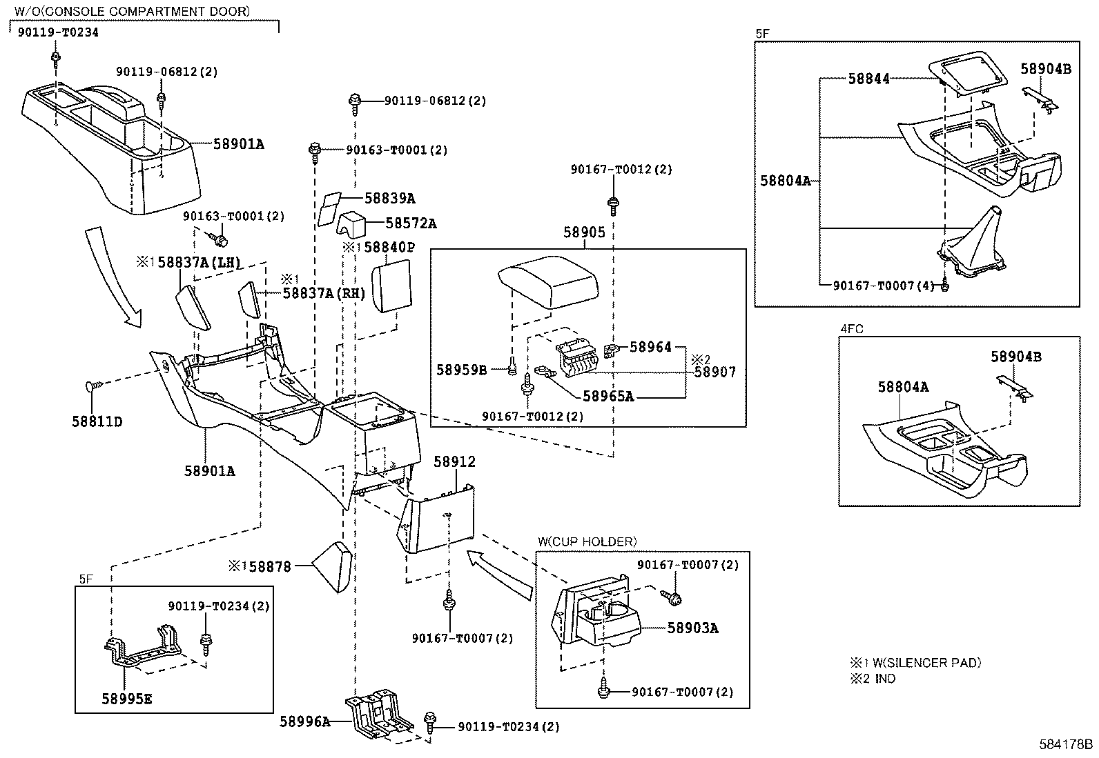  INNOVA KIJANG |  CONSOLE BOX BRACKET