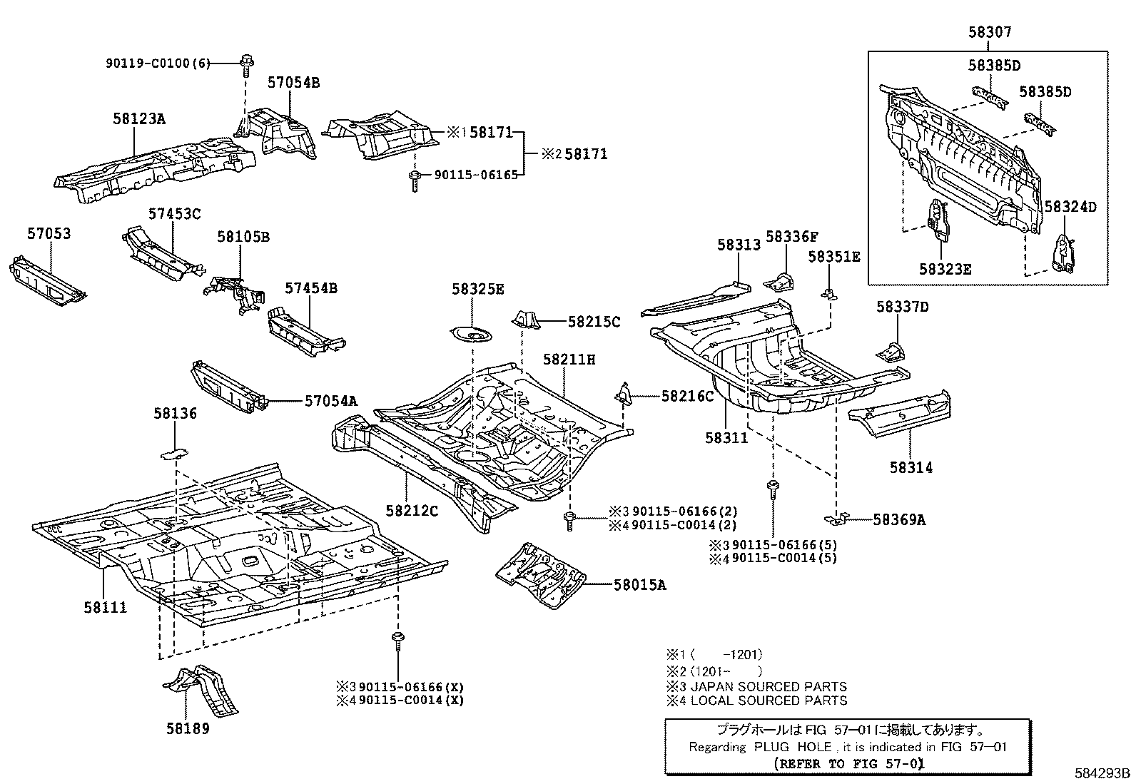  CAMRY HYBRID CHINA |  FLOOR PAN LOWER BACK PANEL