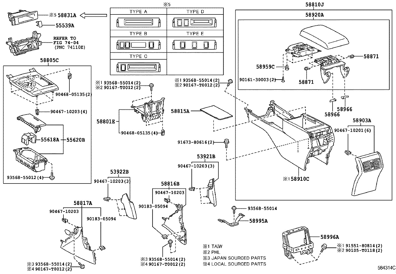  CAMRY HYBRID ASIA |  CONSOLE BOX BRACKET