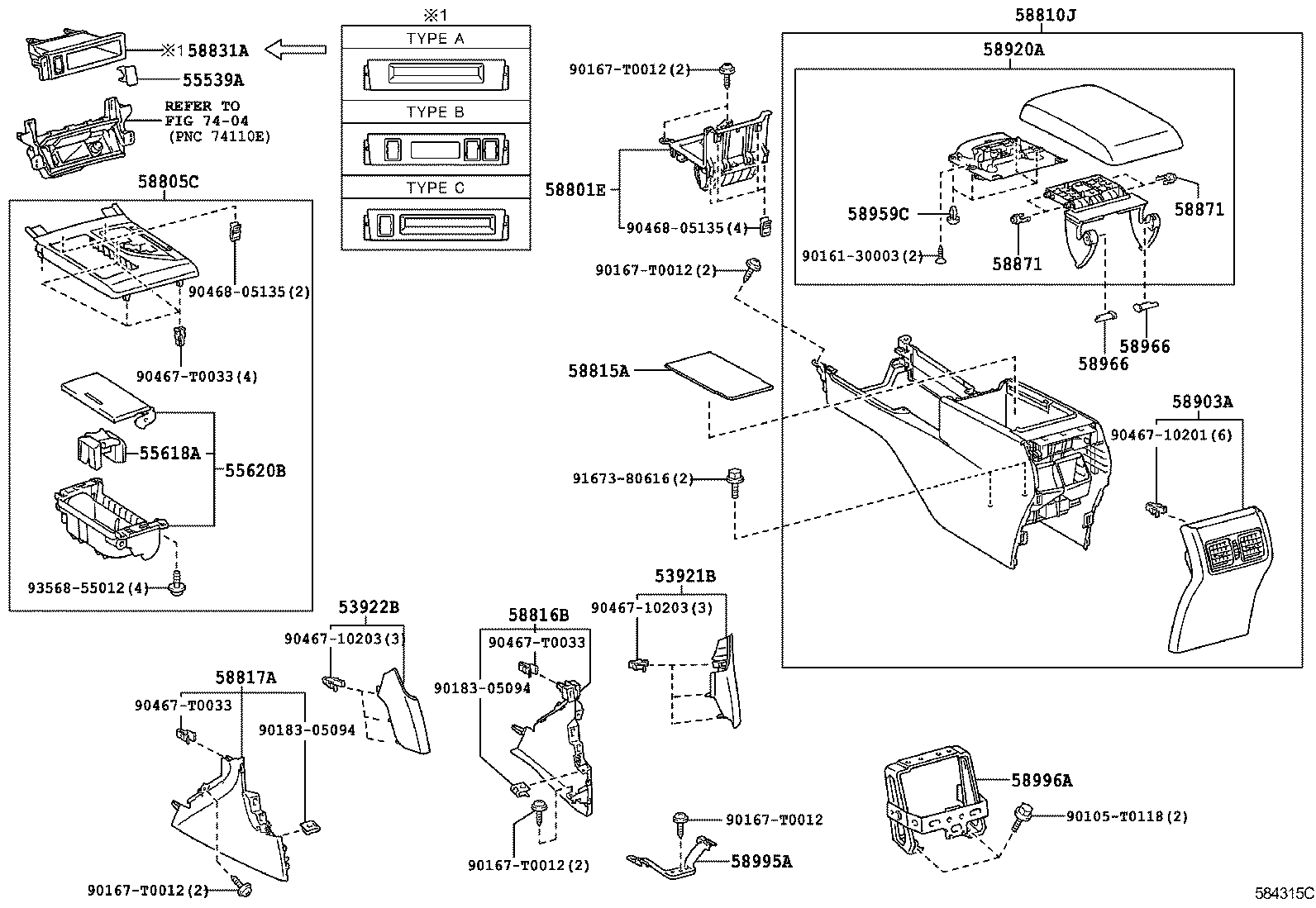  CAMRY HYBRID ASIA |  CONSOLE BOX BRACKET