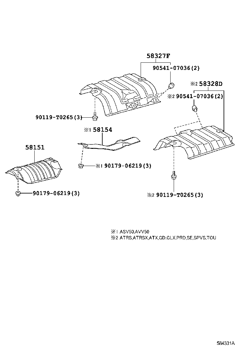  CAMRY AURION HV ARL |  FLOOR INSULATOR