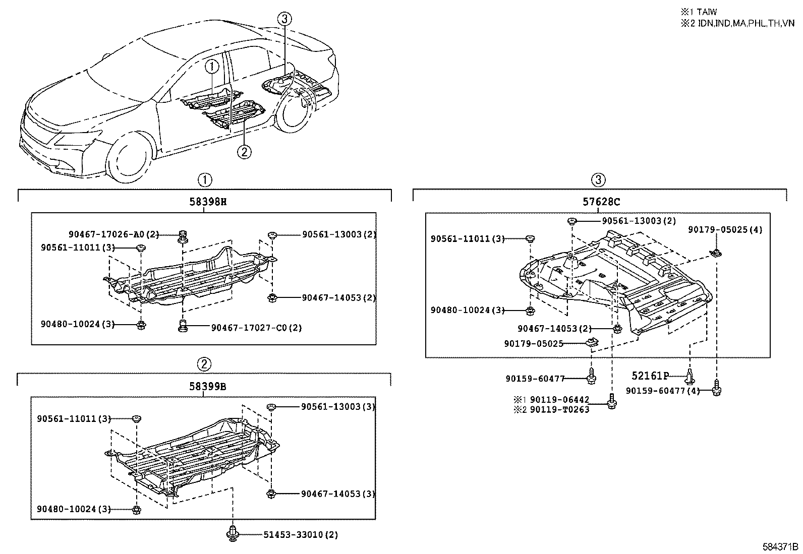 CAMRY HYBRID ASIA |  FLOOR PAN LOWER BACK PANEL
