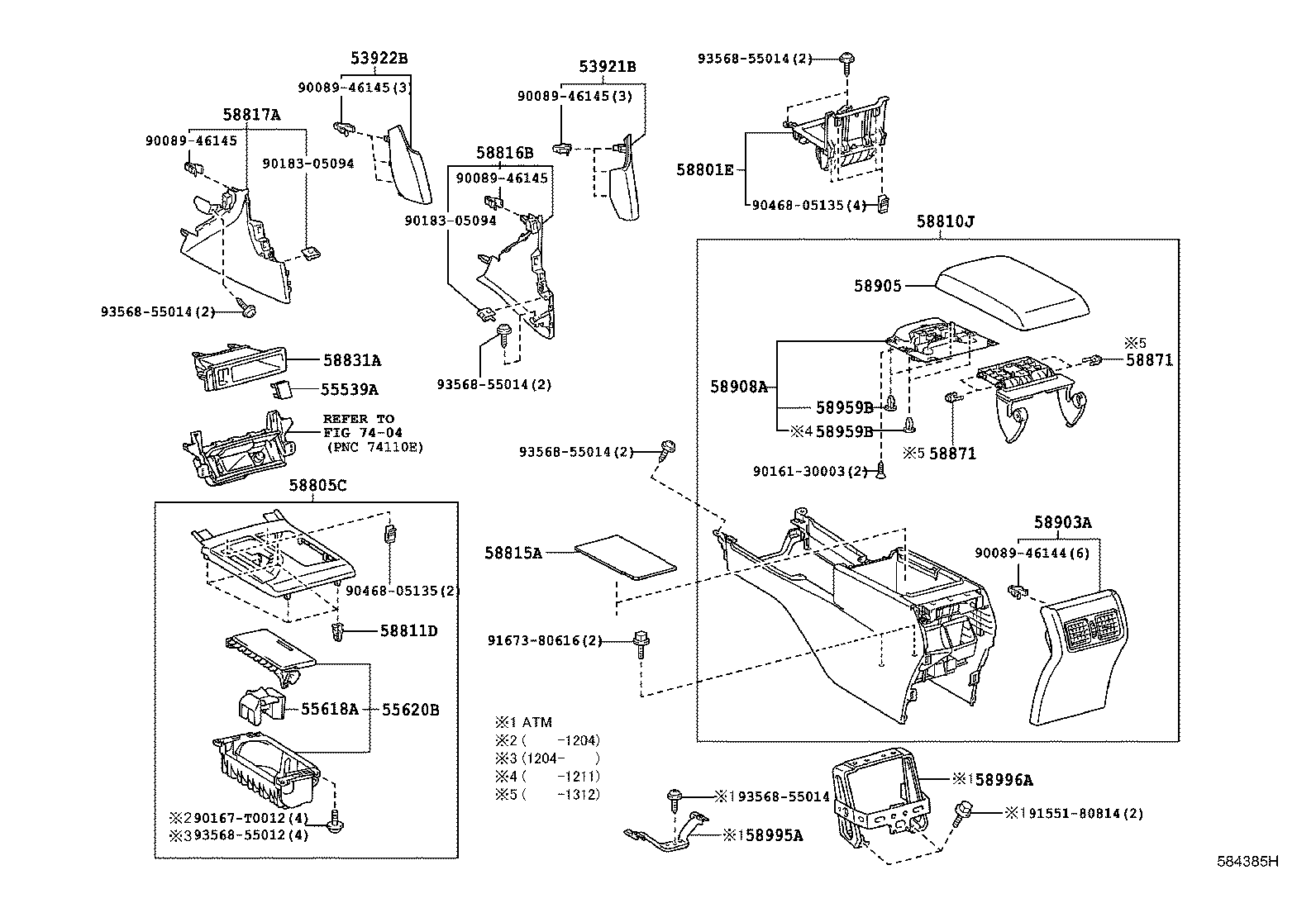  CAMRY AURION HV ARL |  CONSOLE BOX BRACKET