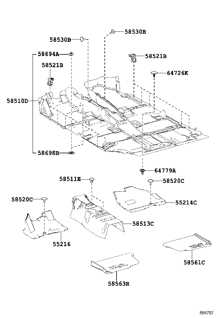  RAV4 |  FLOOR MAT SILENCER PAD