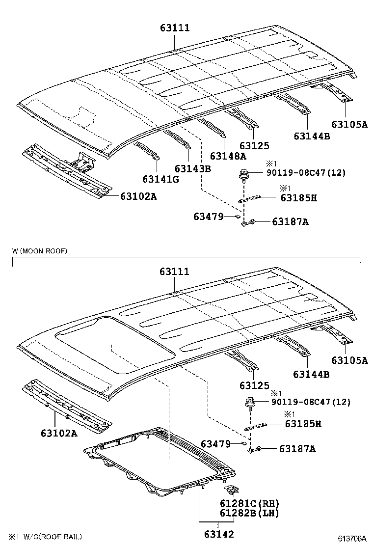  LAND CRUISER PRADO |  ROOF PANEL BACK PANEL
