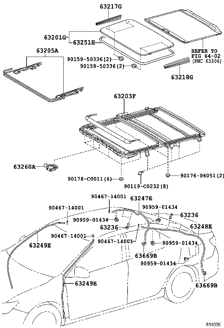  CAMRY HYBRID CHINA |  ROOF PANEL BACK WINDOW GLASS
