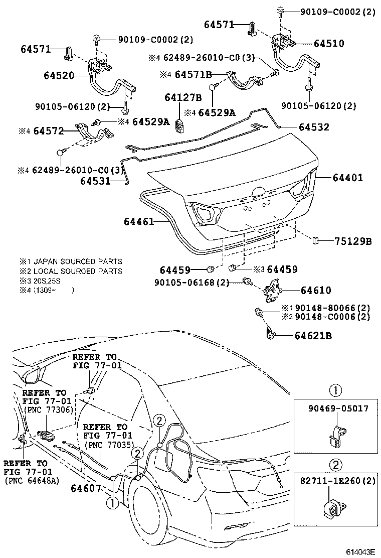  CAMRY HYBRID CHINA |  LUGGAGE COMPARTMENT DOOR LOCK
