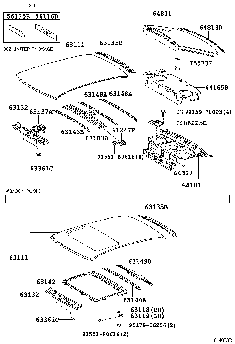  CAMRY AURION HV ARL |  ROOF PANEL BACK WINDOW GLASS