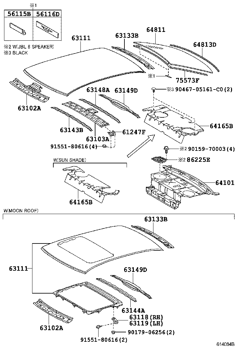 CAMRY HYBRID ASIA | ROOF PANEL BACK WINDOW GLASS