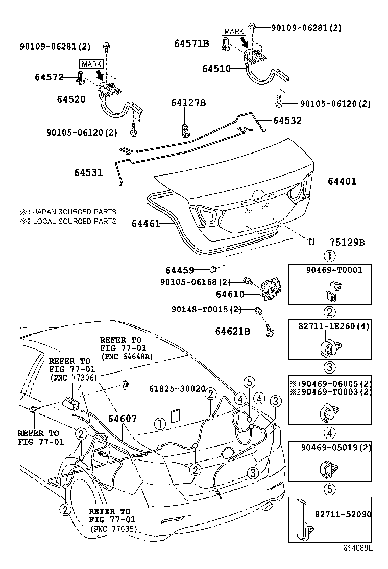  CAMRY HYBRID ASIA |  LUGGAGE COMPARTMENT DOOR LOCK