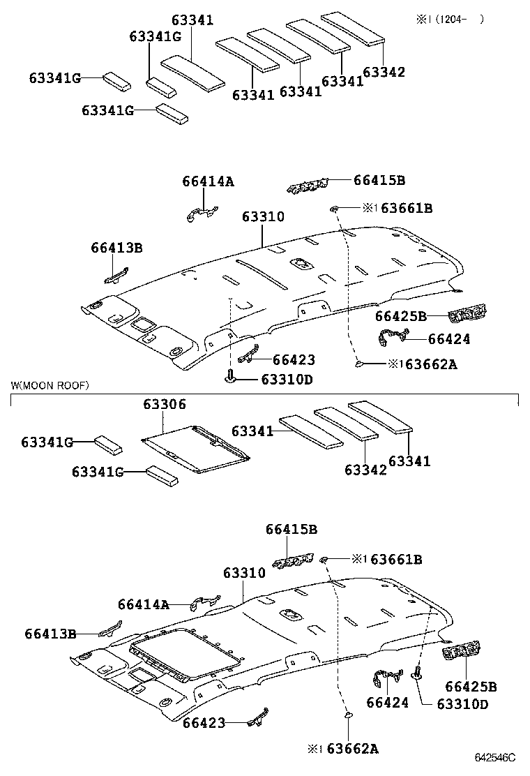  WISH |  ROOF HEADLINING SILENCER PAD