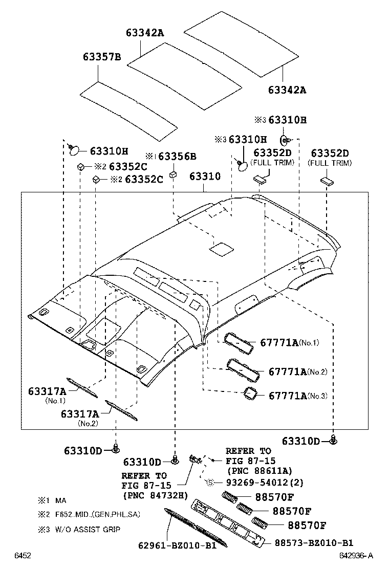  AVANZA |  ROOF HEADLINING SILENCER PAD