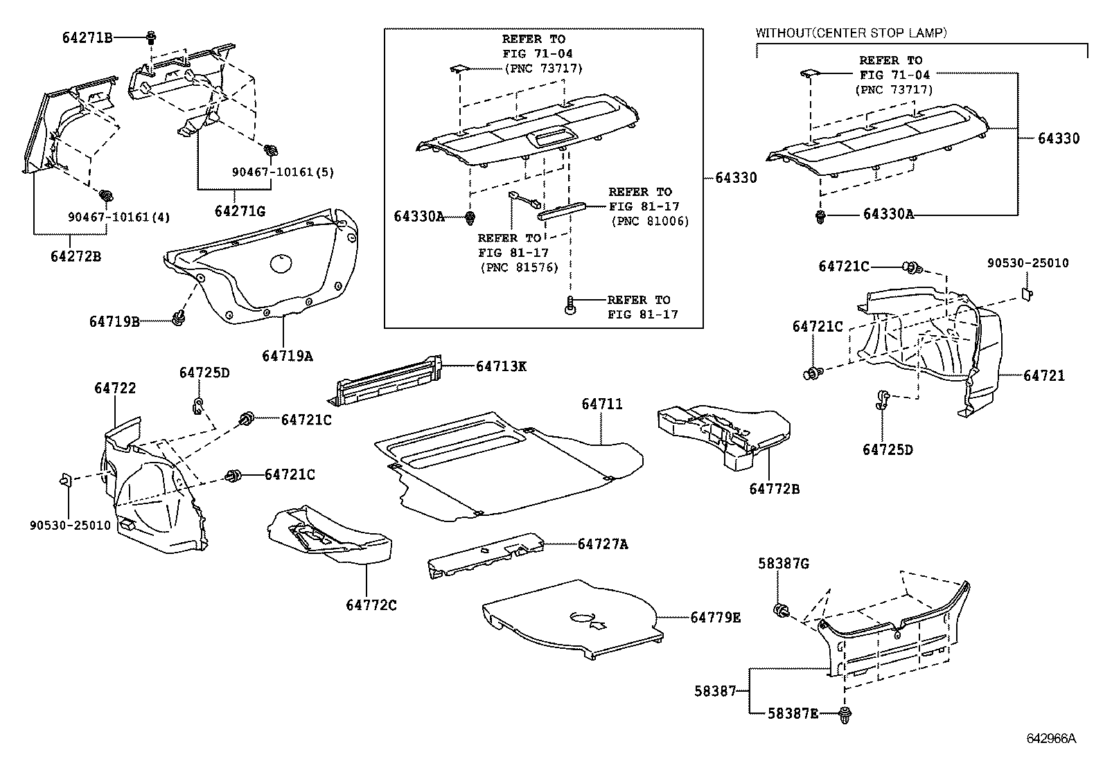  CAMRY AURION HV ARL |  PACKAGE TRAY PANEL LUGGAGE COMPARTMENT MAT