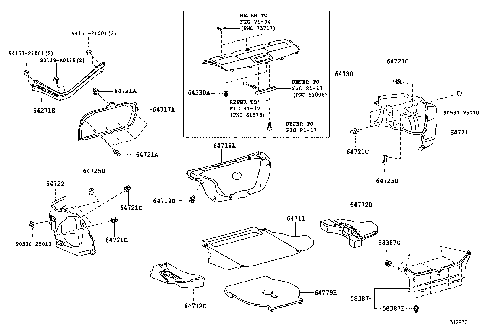  CAMRY AURION HV ARL |  PACKAGE TRAY PANEL LUGGAGE COMPARTMENT MAT
