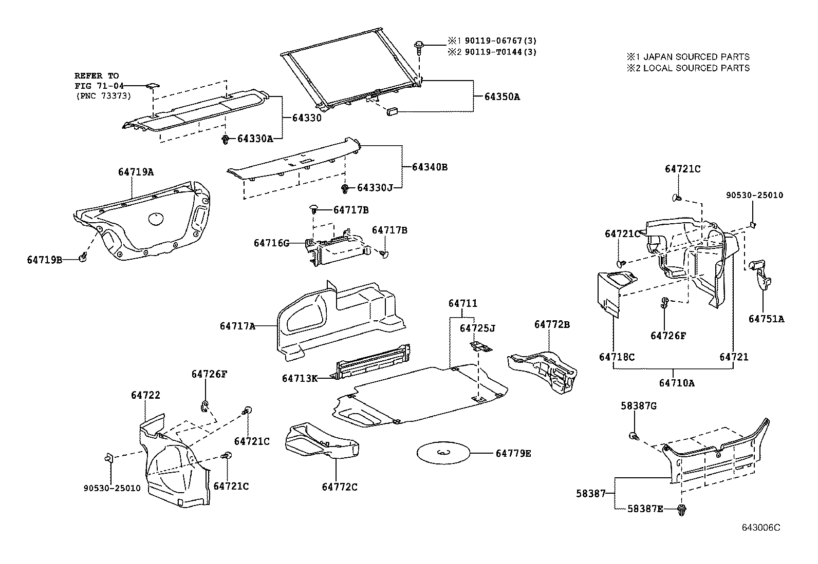  CAMRY HYBRID ASIA |  PACKAGE TRAY PANEL LUGGAGE COMPARTMENT MAT