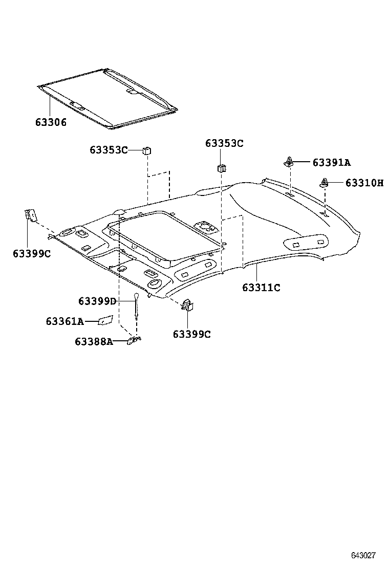  MARK X |  ROOF HEADLINING SILENCER PAD