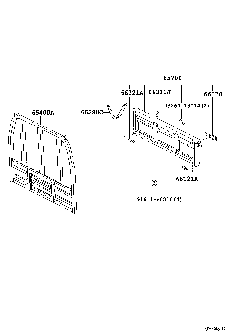  DYNA |  REAR BODY GUARD FRAME TAIL GATE