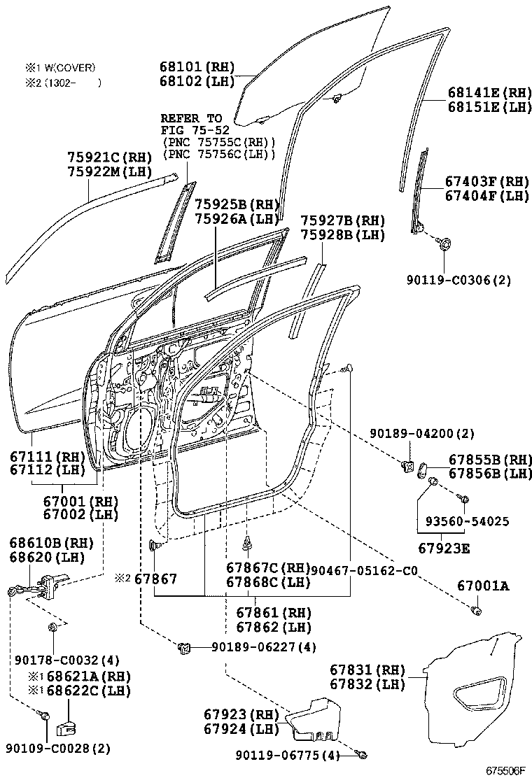  LAND CRUISER CHINA |  FRONT DOOR PANEL GLASS