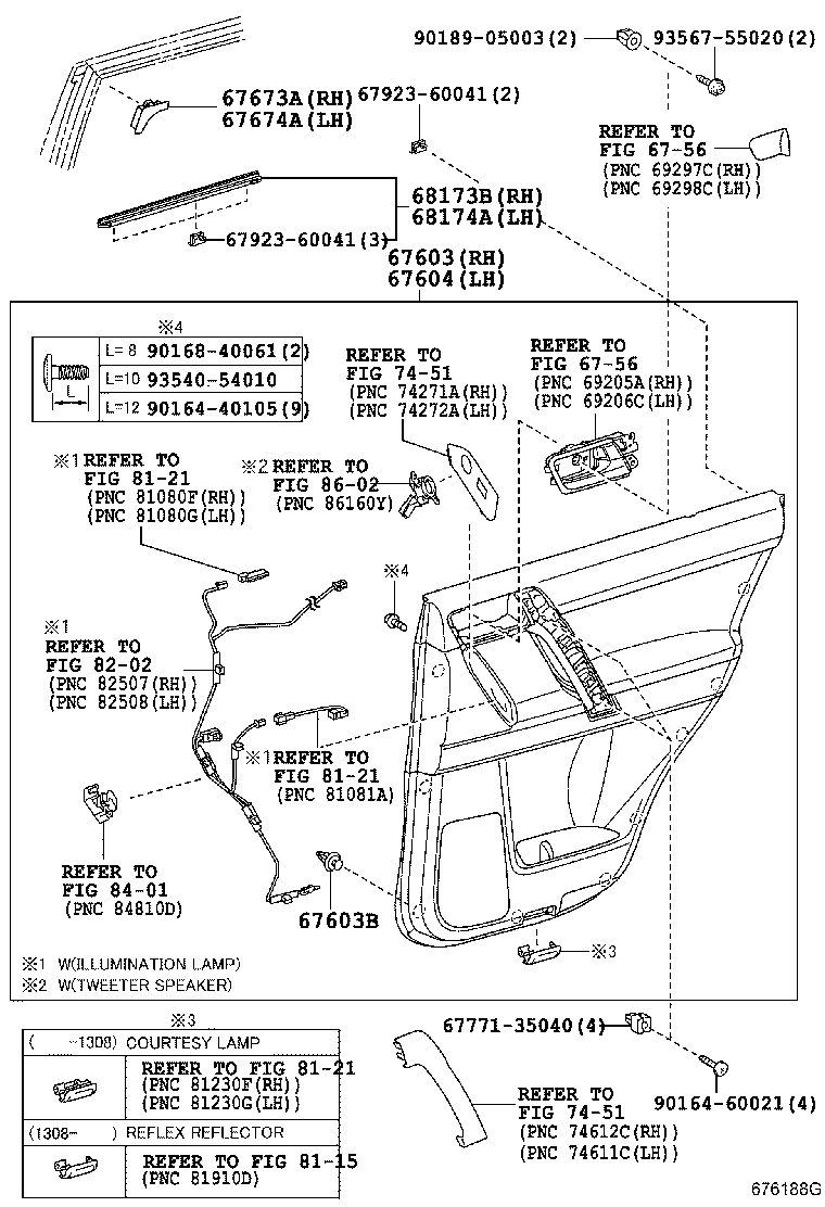  LAND CRUISER PRADO |  REAR DOOR PANEL GLASS