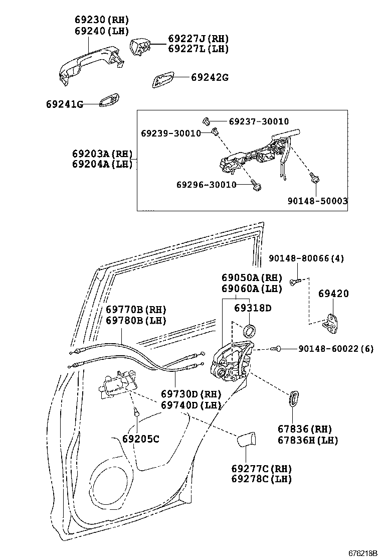 4RUNNER |  REAR DOOR LOCK HANDLE