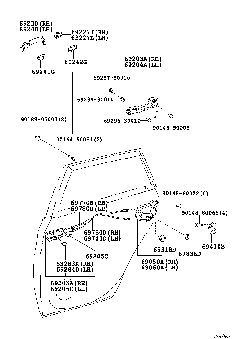  RACTIS |  REAR DOOR LOCK HANDLE