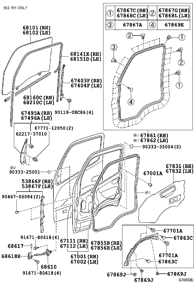  DYNA |  FRONT DOOR PANEL GLASS