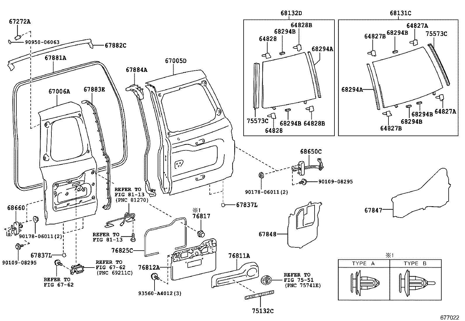  LAND CRUISER 200 |  BACK DOOR PANEL GLASS