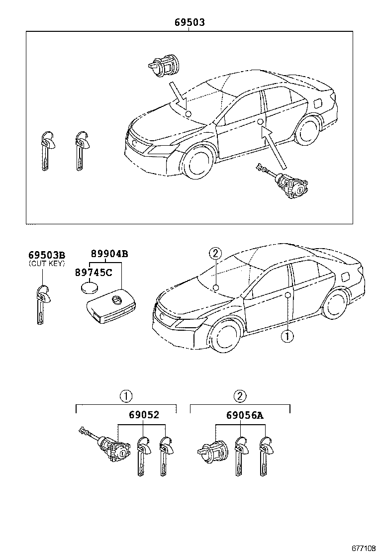  CAMRY HYBRID CHINA |  LOCK CYLINDER SET