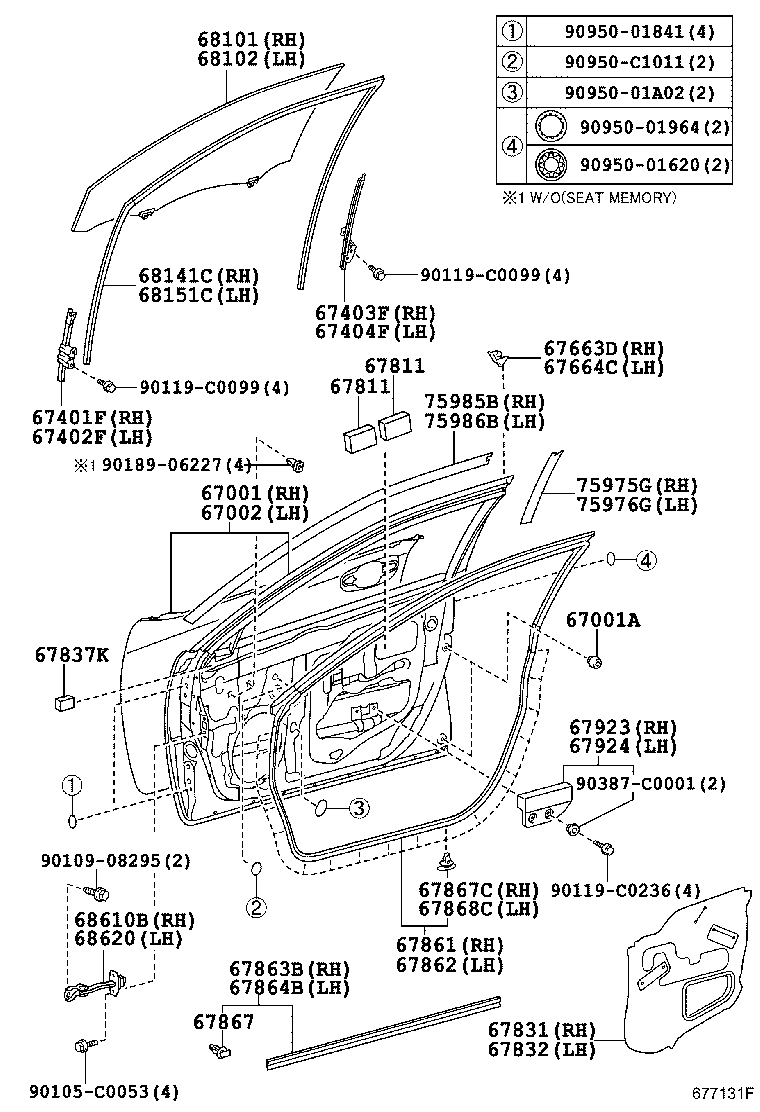  CAMRY HYBRID CHINA |  FRONT DOOR PANEL GLASS