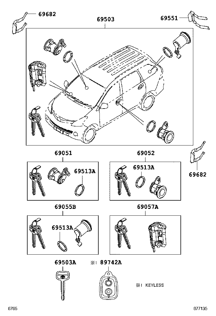  AVANZA |  LOCK CYLINDER SET
