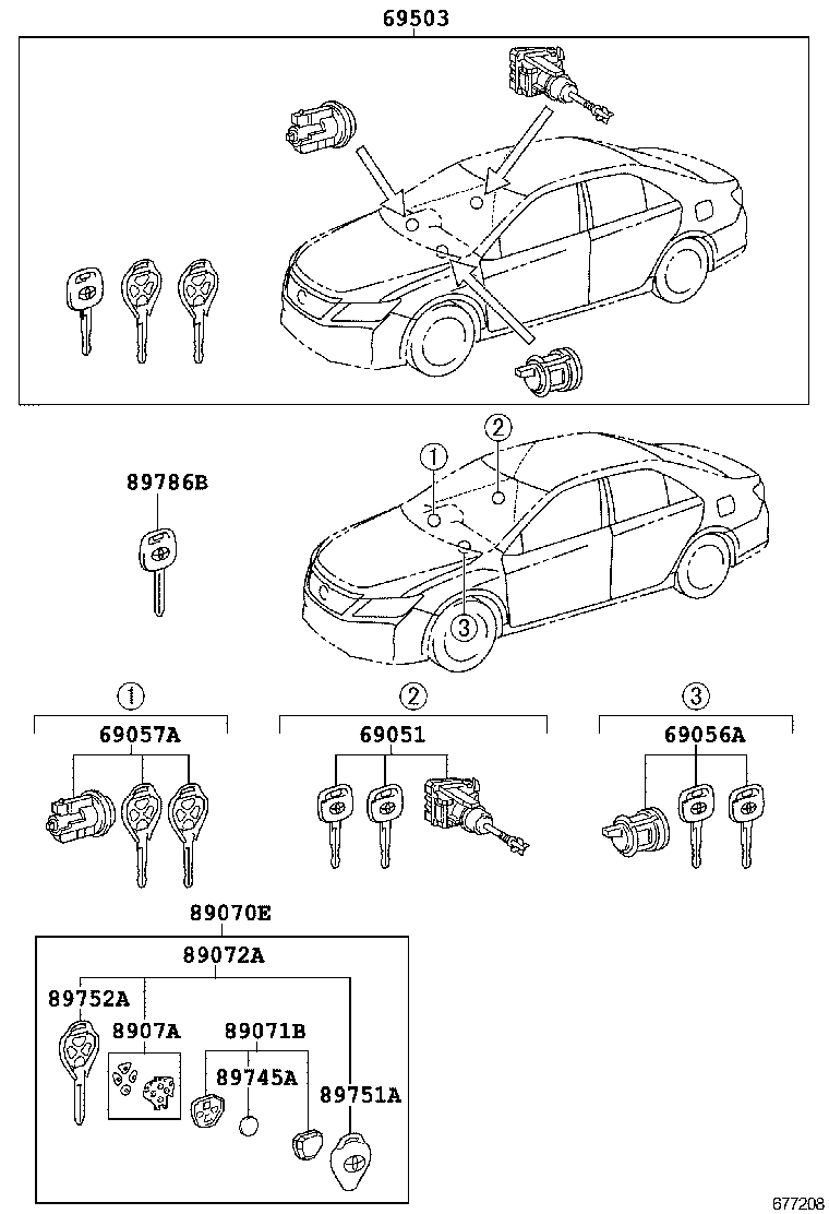  CAMRY HYBRID ASIA |  LOCK CYLINDER SET