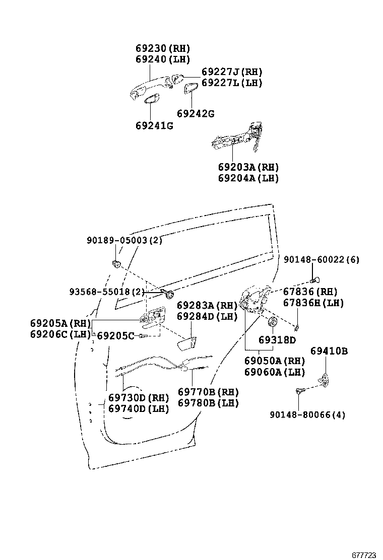  RAV4 |  REAR DOOR LOCK HANDLE